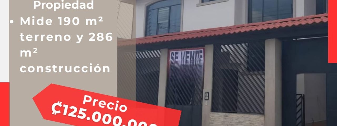VENDO!!!🎁₡125.000.000  🤝🤝🤝PRECIO NEGOCIABLE  HERMOSA Y AMPLIA CASA EN  JARDINES DE SANTA LUCÍA BARVA DE HEREDIA — foto 1 de 15