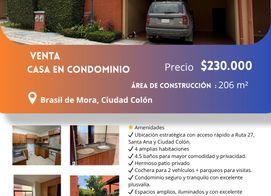 VENTA CONDOMINIO BRASIL DE MORA, San José Province, Ciudad Colón, Costa Rica