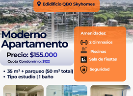 VENTA APARTAMENTO QBO ROHRMOSER, Q-Bo Skyhomes, Calle 80A, San José Province, San José, Rohrmoser, Costa Rica