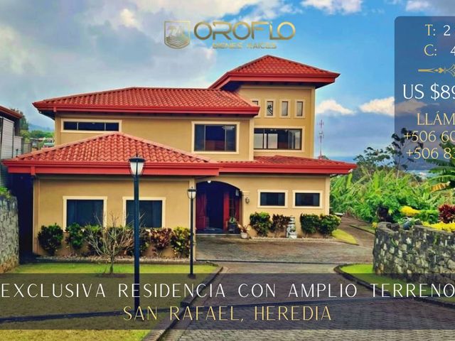 EXCLUSIVE RESIDENCE WITH LARGE LOT AND GREAT POTENTIAL SAN RAFAEL, HEREDIA #40505acmm — photo 1 of 5