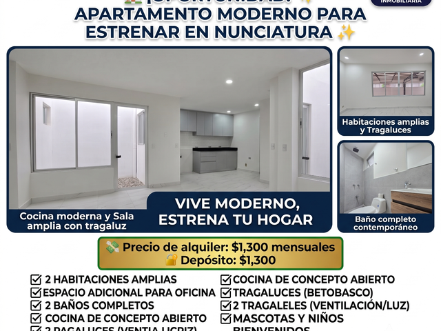 APARTAMENTO MODERNO EN NUNCIATURA — photo 1 of 17