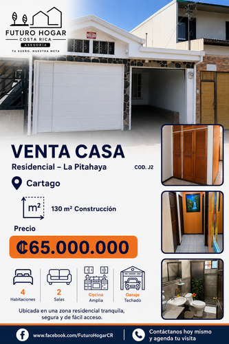 VENTA CASA EN RESIDENCIAL, Parqueo Palí Pitahaya, Cartago Province, Cartago, Ciudad de Oro, Costa Rica — photo 1 of 5