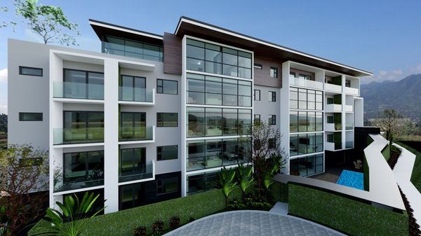 Apartamento amoblado en alquiler – 2 habitaciones  - condominio boutique, Senderos de Chircá, San José Province, Escazu, Costa Rica — foto 1 de 5